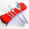 1 Set Traveling Camping Picnic Dinner Spoon Fork Chopsticks